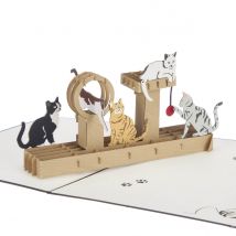 Cat Tree Pop Up Card