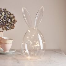 Glass Bunny Dome with Micro Fairy Lights