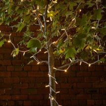 Pro Connect 50m 500 Traditional Warm White Connectable String Lights White Cable