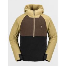 Volcom Sweat à capuche Polar Half-zipped - DARK KHAKI