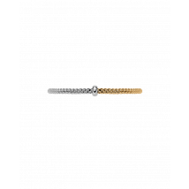 Fope 18ct Yellow & White Gold Bicolour Diamond Flex'it Bracelet - XS
