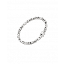 Fope 18ct White Gold 0.17ct Diamond Pavé Flex'it Bracelet - L