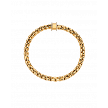 Fope 18ct Yellow Gold 0.17ct Diamond Pavé Flex'it Bracelet - L