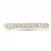 18ct Yellow Gold 0.30ct Diamond Half Eternity Band - J