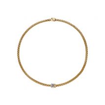 Fope Solo 18ct Yellow Gold 0.56ct Diamond 45cm Necklace