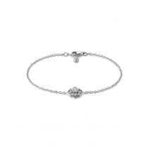 Gucci Flora 18ct White Gold Diamond Chain Bracelet - 16cm