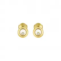Chopard Happy Diamonds Icons 18ct Yellow Gold 0.10ct Diamond Stud Earrings