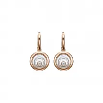 Chopard Happy Spirit 18ct Rose & White Gold 0.19ct Diamond Earrings