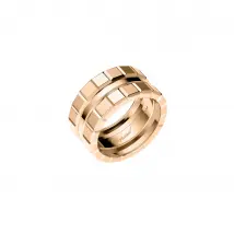 Chopard Ice Cube 18ct Rose Gold Double Wide Ring - 51