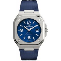 Bell & Ross BR 05 Auto Blue Steel Rubber Watch