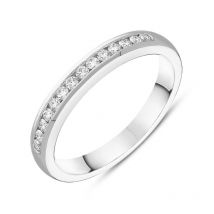 Platinum Brilliant Cut 0.19ct Diamond Half Eternity Ring