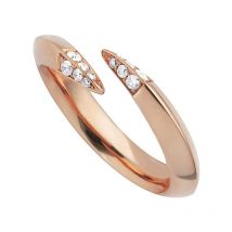 Shaun Leane Sabre 18ct Rose Gold Plated Sterling Silver Diamond Wrap Ring D - M