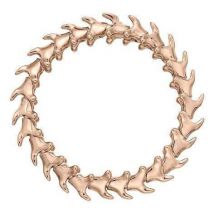 Shaun Leane Serpent Trace 18ct Rose Gold Plated Sterling Silver Wide Bracelet D - M