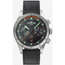 Fortis Flieger F-43 Bicompax On Aviator Strap Watch