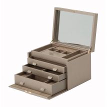 WOLF Jewellery Box Palermo Large Pewter - Silver