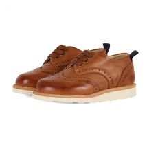 Brando Brogue Kids Shoe Tan Burnished Leather | Size: EU 25/UK 8/US 9