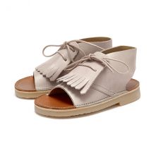 Agnes Kilted Boot Sandal Mink Leather | Size: EU 32/UK 13.5/US 1.5