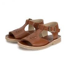 Belle T-Bar Kids Sandal Chestnut Brown Leather | Size: EU 32/UK 13.5/US 1.5