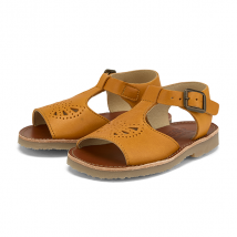 Belle T-Bar Kids Sandal Mustard Leather | Size: EU 26/UK 8.5/US 10