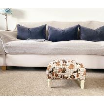Dog Fabric Footstool with Drawer