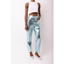 Lupe Ice Blue Metallic Trousers