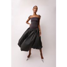Alexa Dark Grey Puffball Dress