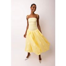 Alexa Yellow Puffball Dress