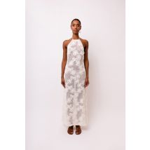 Cici Cream Floral Crochet Maxi Dress