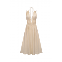 Hattie Cream Cotton Maxi Dress