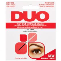 DUO 2-in-1 Brush-on Strip Lash Adhesive White/Clear + Dark Tone (5g)
