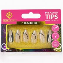 Pinky Goat Nails Pre-Glued Tips - Black Fire