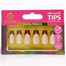 Pinky Goat Nails Pre-Glued Tips - Cocoa French