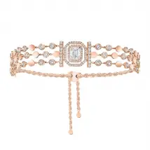 Messika D-Vibes 18ct Rose Gold 0.40ct Diamond Multi-Row Bracelet
