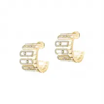 Messika Move Iconica Pavé 18ct Yellow Gold 2.7ct Diamond Earrings