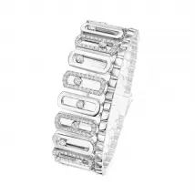 Messika Move Iconica 18ct White Gold 4.30ct Diamond Bracelet - S