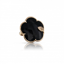 Pasquale Bruni Ton Joli 18ct Rose Gold White and Champagne Diamond Onyx Ring - 13-(53)