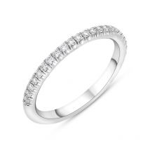 18ct White Gold 0.28ct Diamond Eternity Ring - M