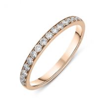 18ct Rose Gold 0.25ct Diamond Channel Set Wedding Half Eternity Ring - TITLE Rose Gold
