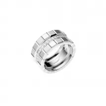 Chopard Ice Cube 18ct White Gold Diamond Double Wide Ring - 51