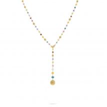 Marco Bicego Africa 18ct Yellow Gold Diamond Mixed Stone Necklet - Option1 Value Yellow Gold