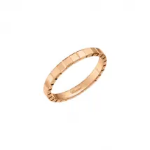 Chopard Ice Cube 18ct Rose Gold Slim Ring - 57