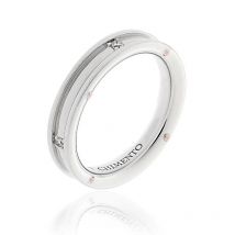 Chimento Aeternitas 18ct White Gold 0.07ct Diamond Channel Wedding Ring