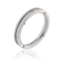 Chimento Aeternitas 18ct White Gold Diamond Channel Wedding Ring