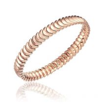 Chimento Armillas 18ct Rose Gold Crescent Moon Bangle - S/M