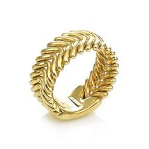 Chimento Armillas 18ct Yellow Gold Arrow Pattern Ring