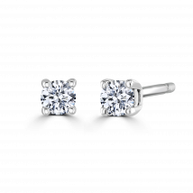 18ct White Gold 0.15ct Lab Grown Diamond Solitaire Stud Earrings