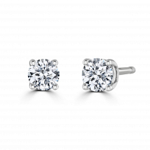 9ct White Gold 0.25ct Diamond Solitaire Stud Earrings