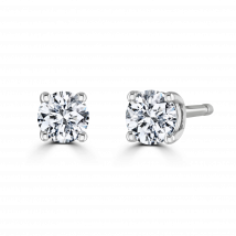 18ct White Gold 0.30ct Lab Grown Diamond Solitaire Stud Earrings