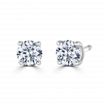 18ct White Gold 0.50ct Lab Grown Diamond Solitaire Stud Earrings