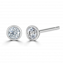 9ct White Gold 0.25ct Lab Grown Diamond Solitaire Stud Earrings